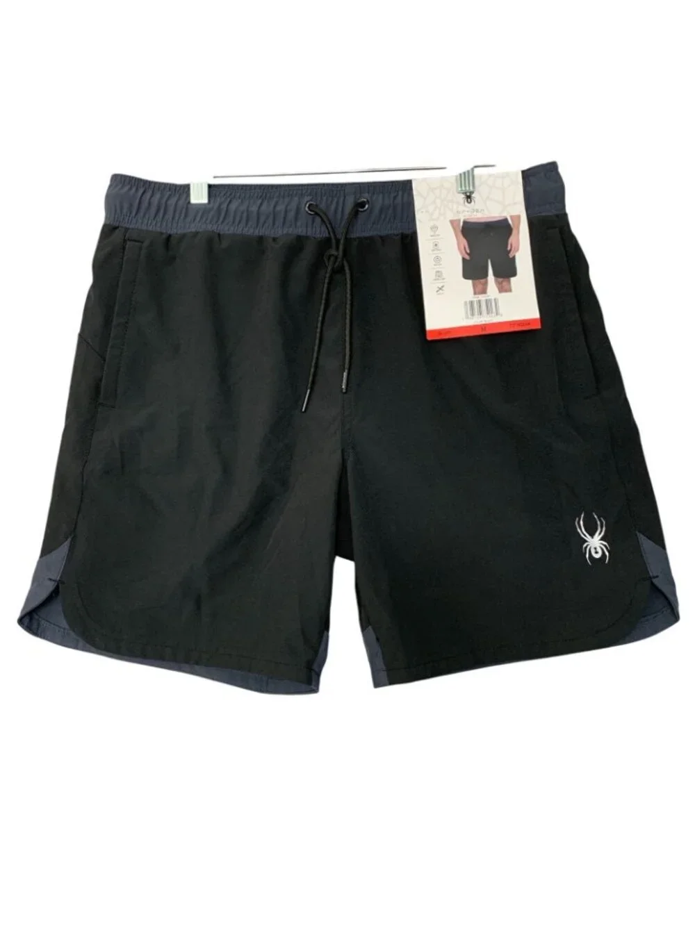 NWT Spyder Men's M Swim Shorts Black 7.5